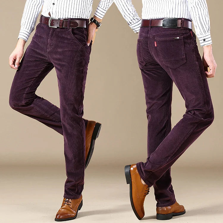 🔥Dos piezas envío gratuito💝Pantalón de pana de ajuste clásico para hombres(97% de algodón+ 3% spandex)