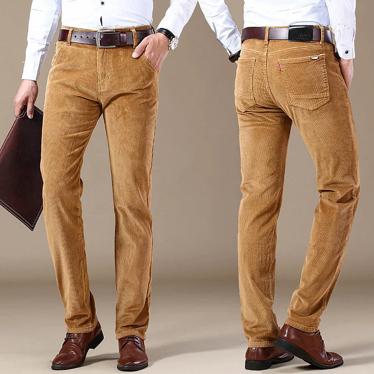 🔥Dos piezas envío gratuito💝Pantalón de pana de ajuste clásico para hombres(97% de algodón+ 3% spandex)