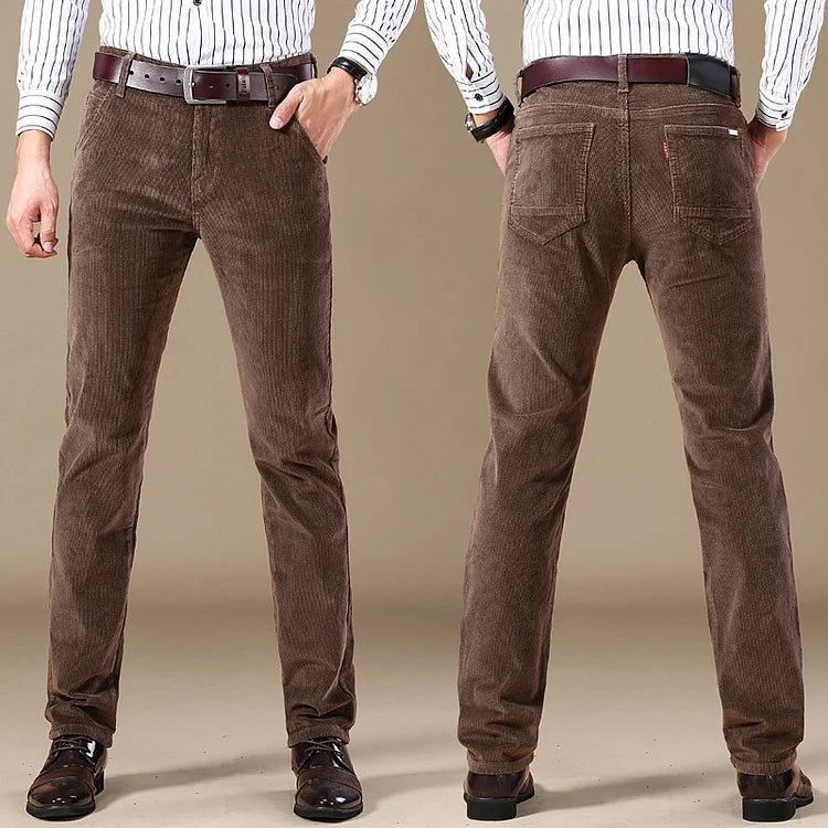 🔥Dos piezas envío gratuito💝Pantalón de pana de ajuste clásico para hombres(97% de algodón+ 3% spandex)