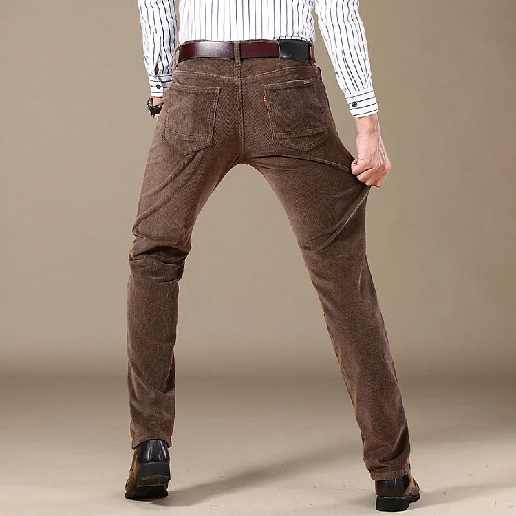 🔥Dos piezas envío gratuito💝Pantalón de pana de ajuste clásico para hombres(97% de algodón+ 3% spandex)