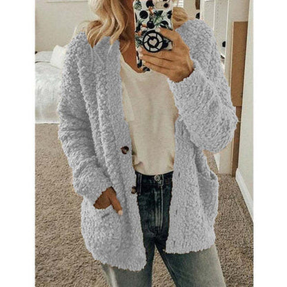 🔥Último día 49% de descuento - Otoño e Invierno Plus Size Cardigan Casual Chaqueta Corta de Terciopelo