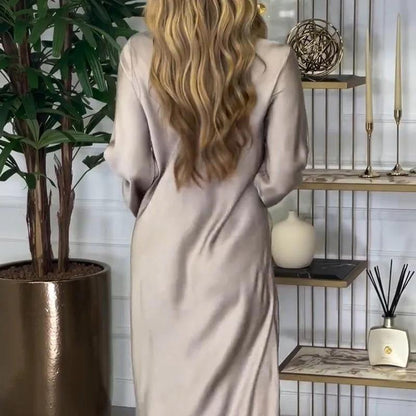 🔥Otoño/Invierno Hot Selling🔥Elegante maxivestido brillante para mujer